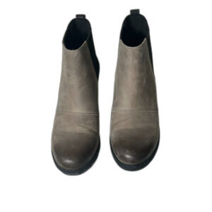 Sorel Joan of Arctic II Chelsea Wedge Ankle Boots Black Leather US Size 8